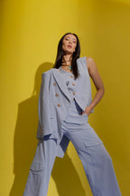 Blue Stripe Sisca Blazer Blue Stripe