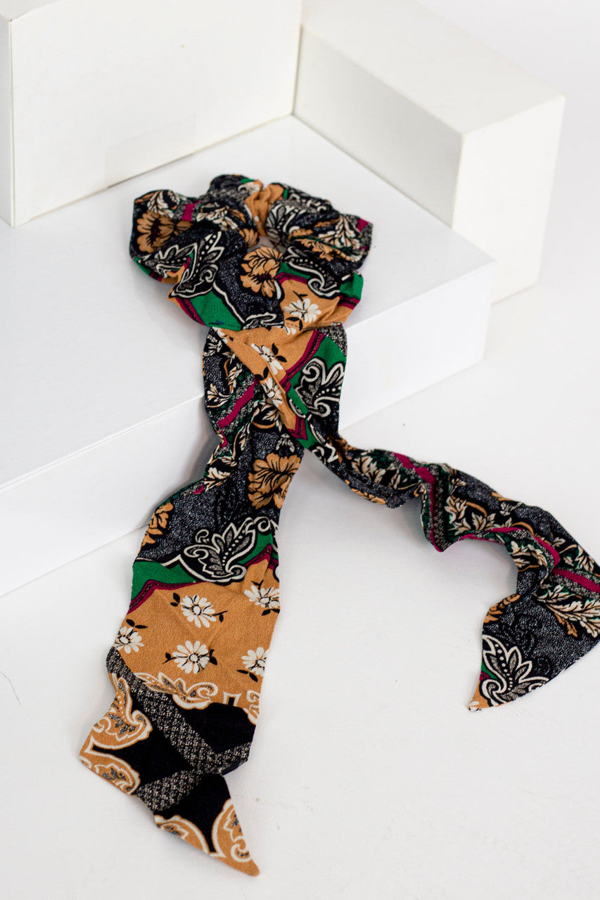 Yellow Retro Scrunchie