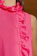 Pink Double Ruffle Cami