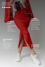 Red Ponte Miracle Skirt