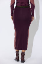 Cherry Tencel Panel Skirt