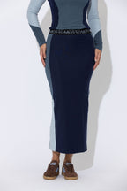Marine Tencel Panel Skirt