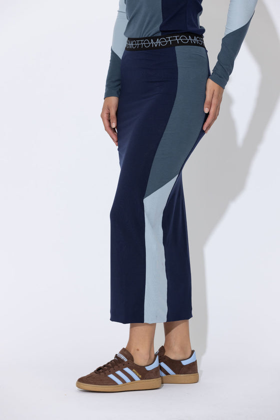 Marine Tencel Panel Skirt