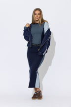 Marine Tencel Panel Skirt