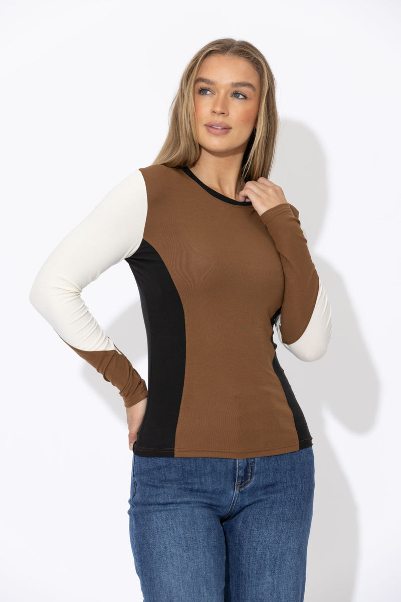 Mocha Tencel Panel Top