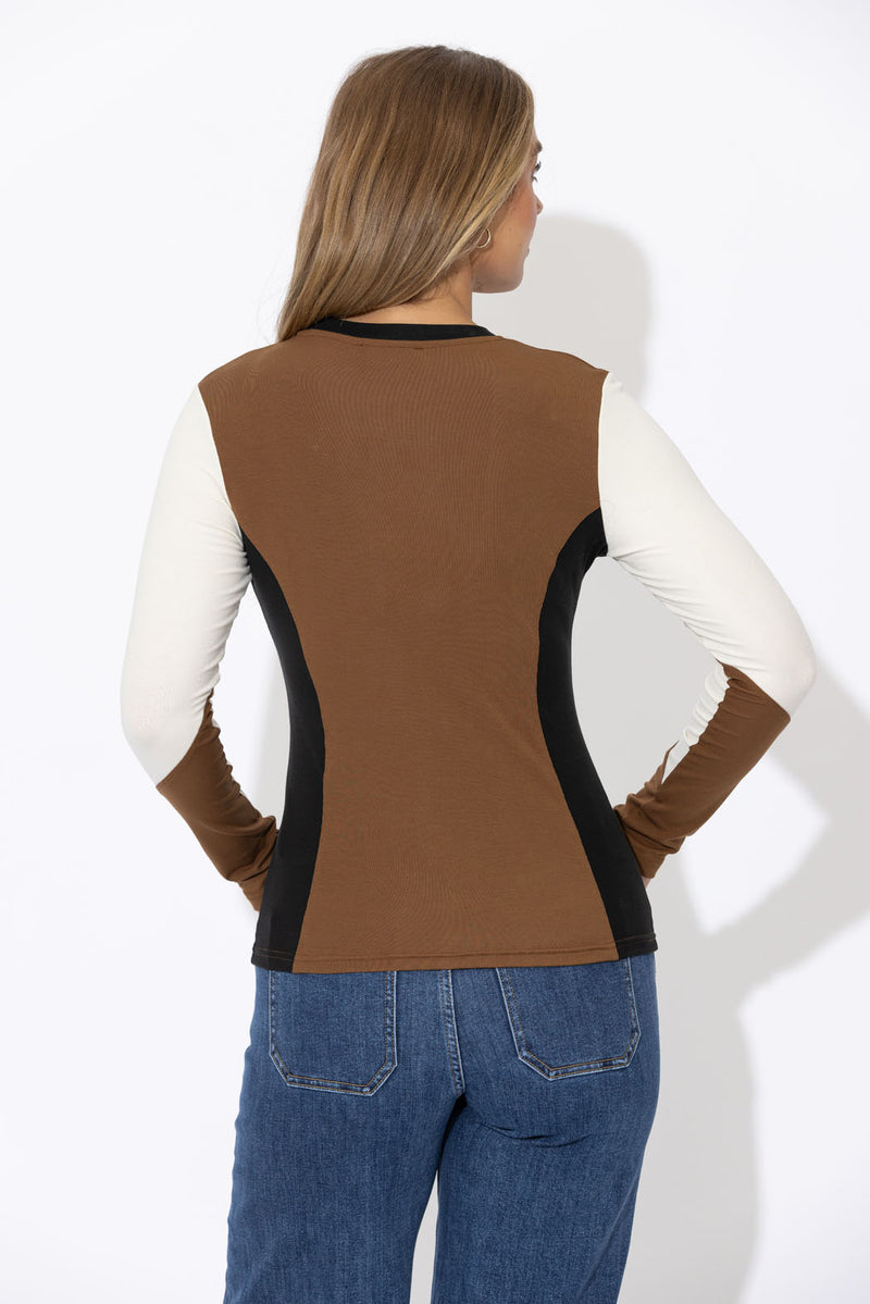 Mocha Tencel Panel Top