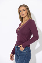 Cherry Tencel Lust Lace Top