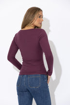 Cherry Tencel Lust Lace Top
