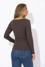Soft Chocolate Tencel Lace Lust Top