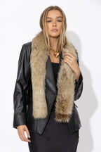 Beige Faux Fur Scarf