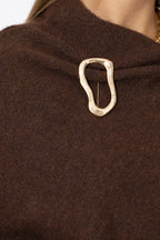 Gold Wave Brooch