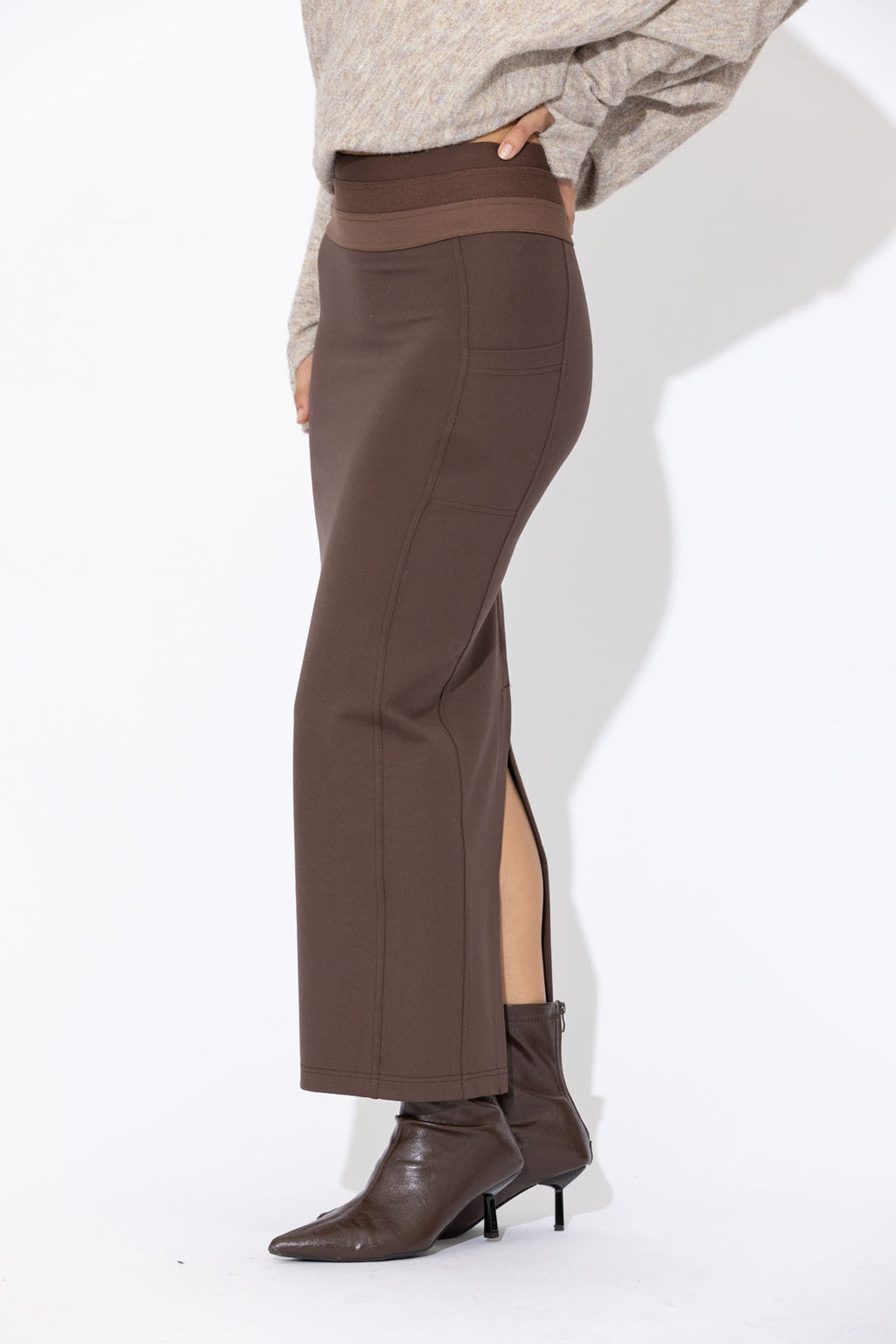 Mahogany Ponte Waist Shaper Miracle Skirt