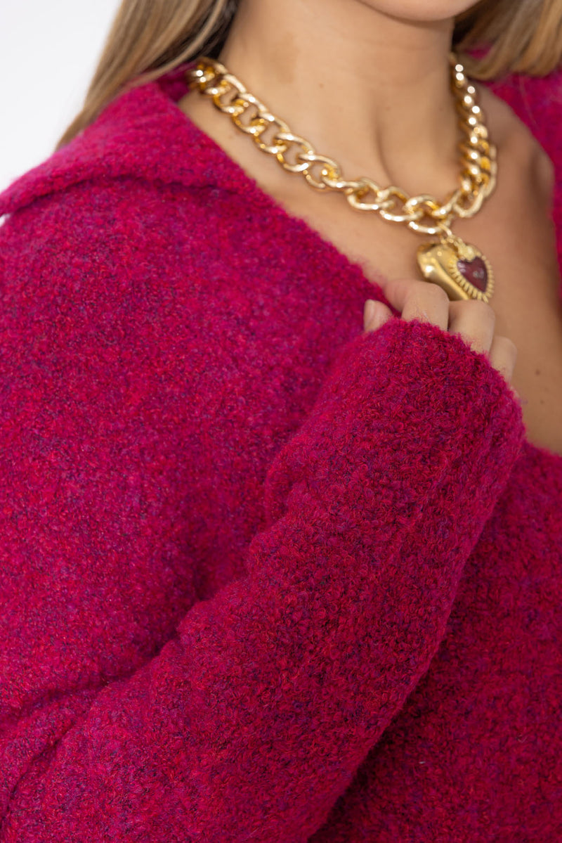 Cherry Polo Knit Jumper