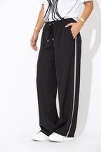 Black Euro Pintuck Sport Pant