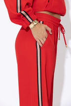 Red Euro Pintuck Sport Pant