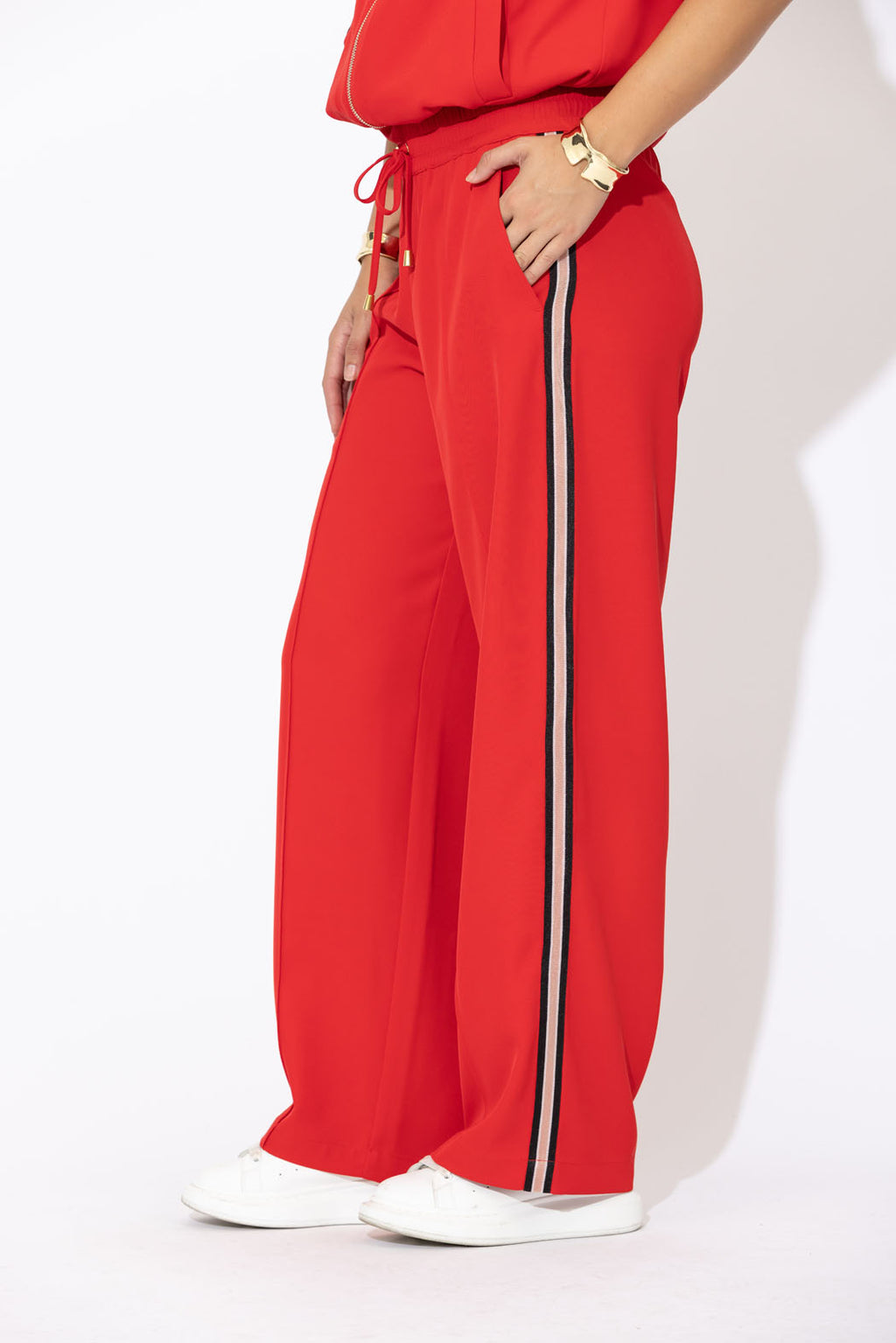 Red Euro Pintuck Sport Pant