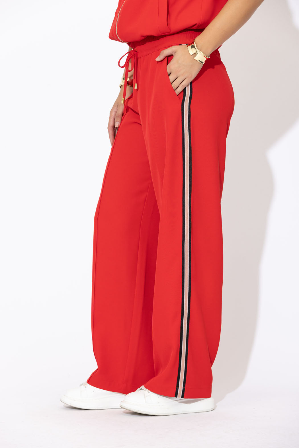 Red Euro Pintuck Sport Pant