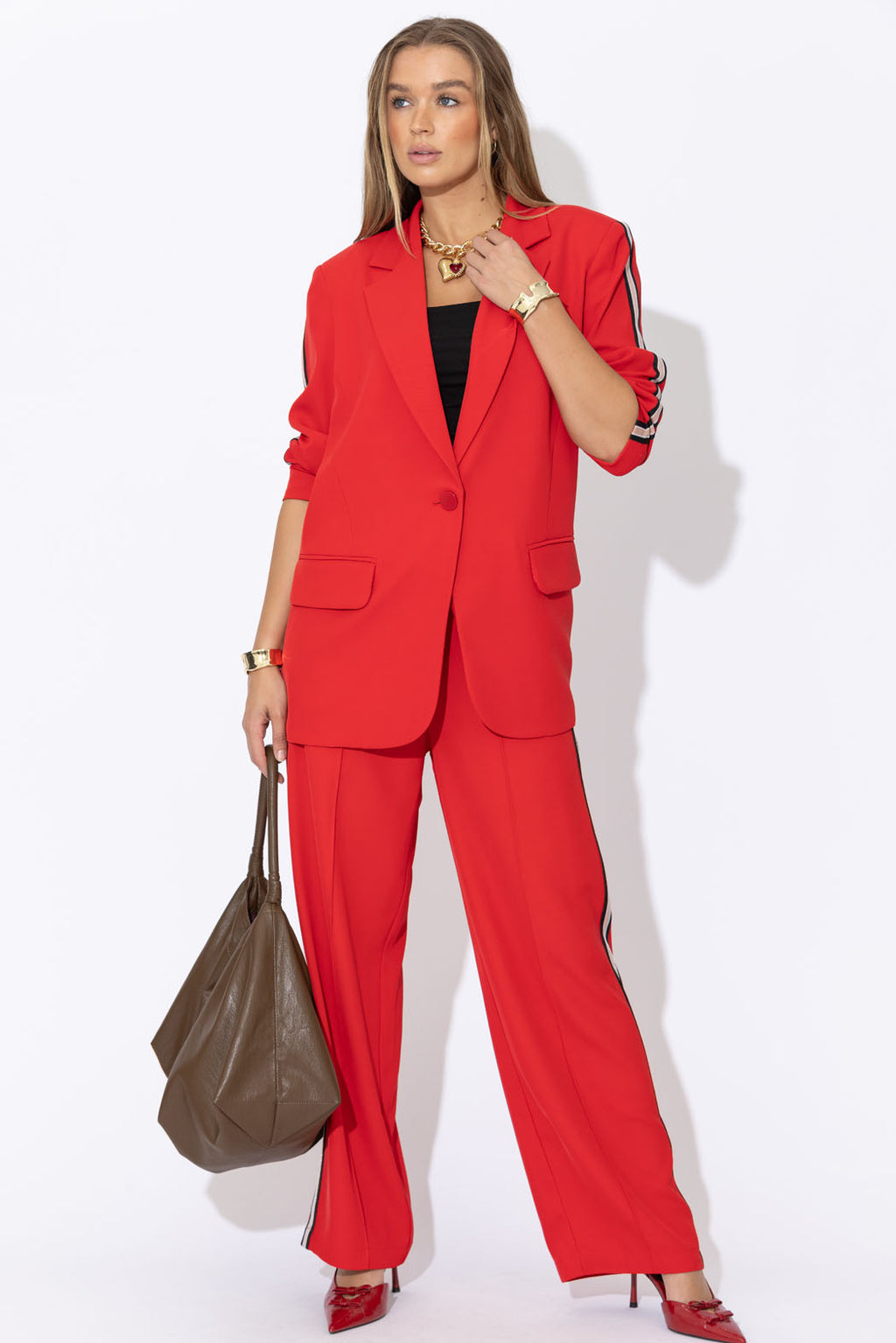 Red Euro Pintuck Sport Pant