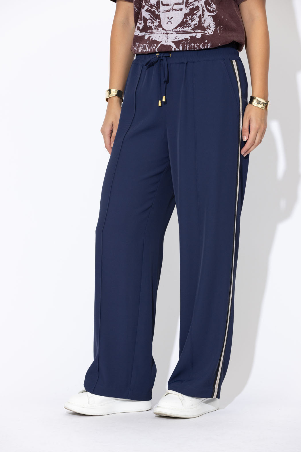Navy Euro Pintuck Sport Pant