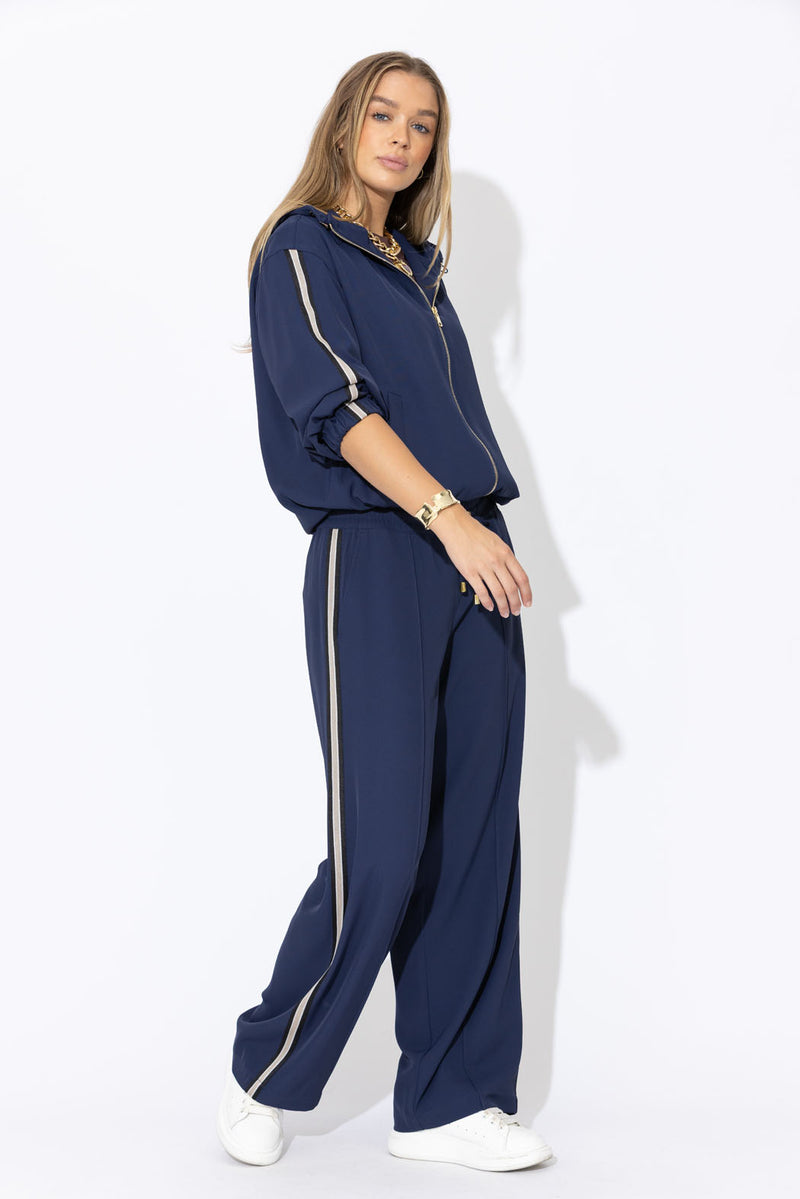 Navy Euro Pintuck Sport Pant