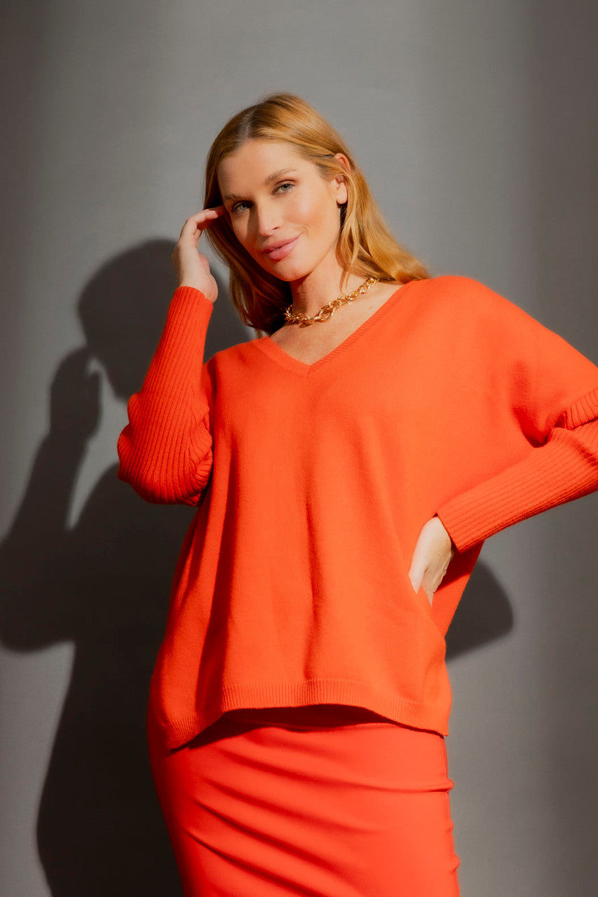 Orange Classic Oversized Jumper Orange S/M