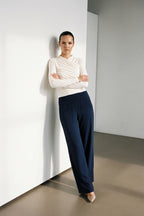 Navy Euro Foldover Pant