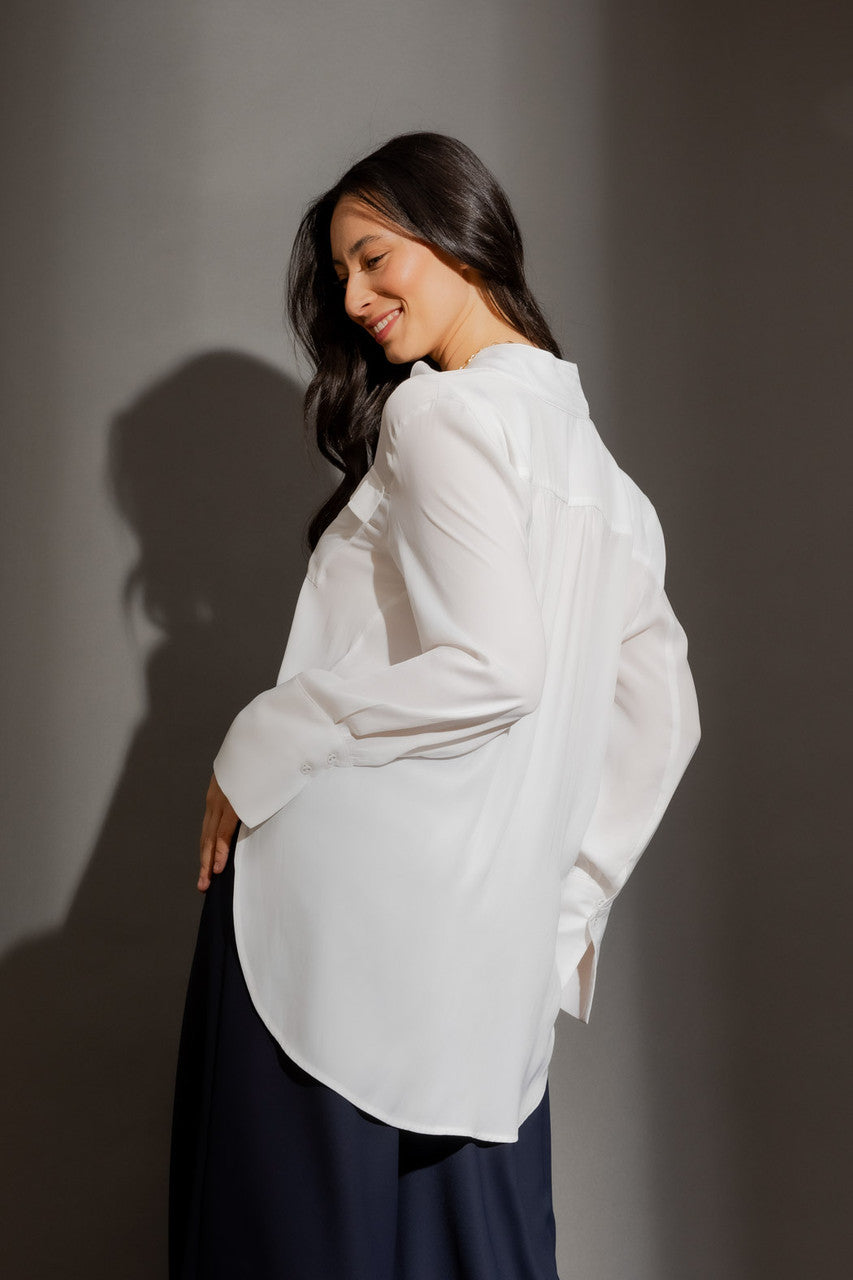 White Cargo Blogger Shirt