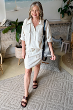 Natural Washed Linen Naples Skirt