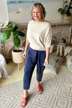 Putty Tencel Drape Top