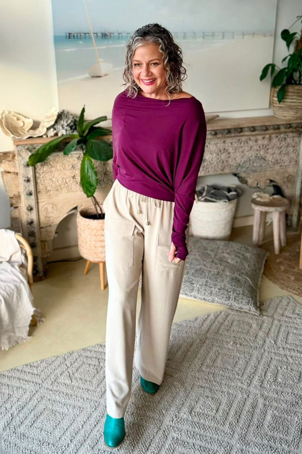 Beige Luxury Cargo Pant