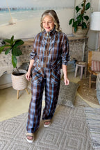 Venice Check Tencel Linen Jacket