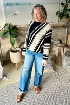 Mid Denim Distressed Cocoon Jean