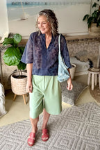 Blue Tie Dye Slouch Bag