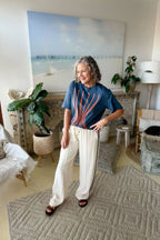 Navy Hourglass Lines T-Shirt