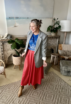 Cobalt Washed Cotton Band T-Shirt