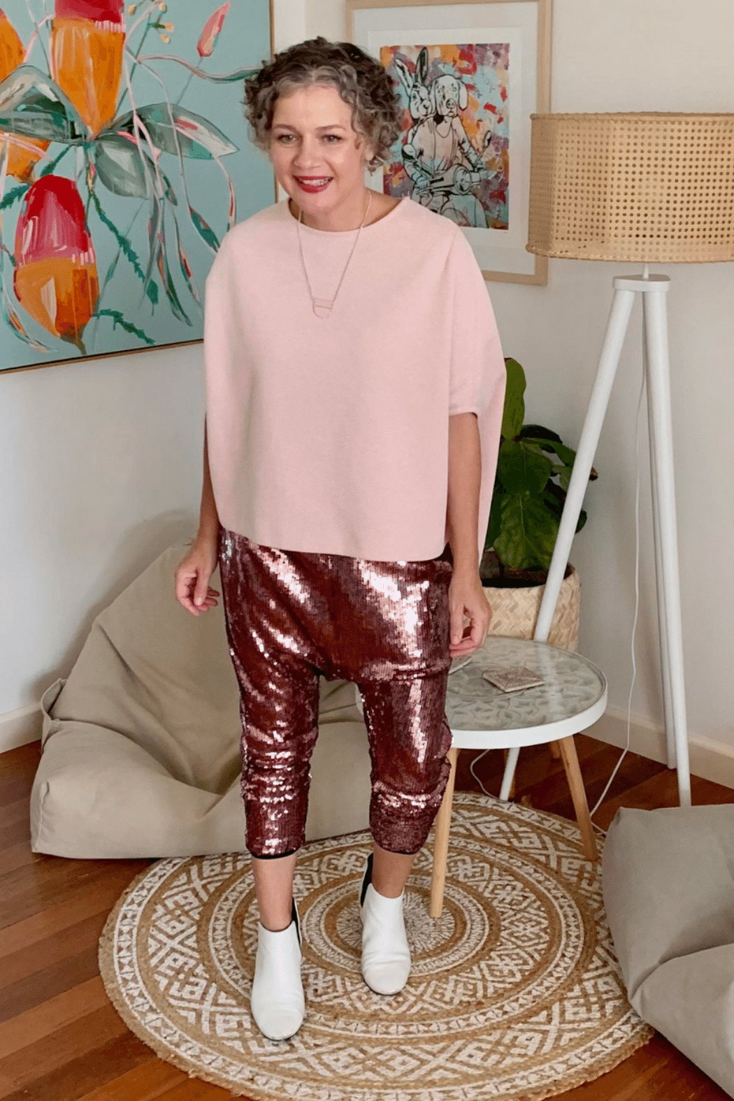 Rose Gold Sequin Droppie - NT