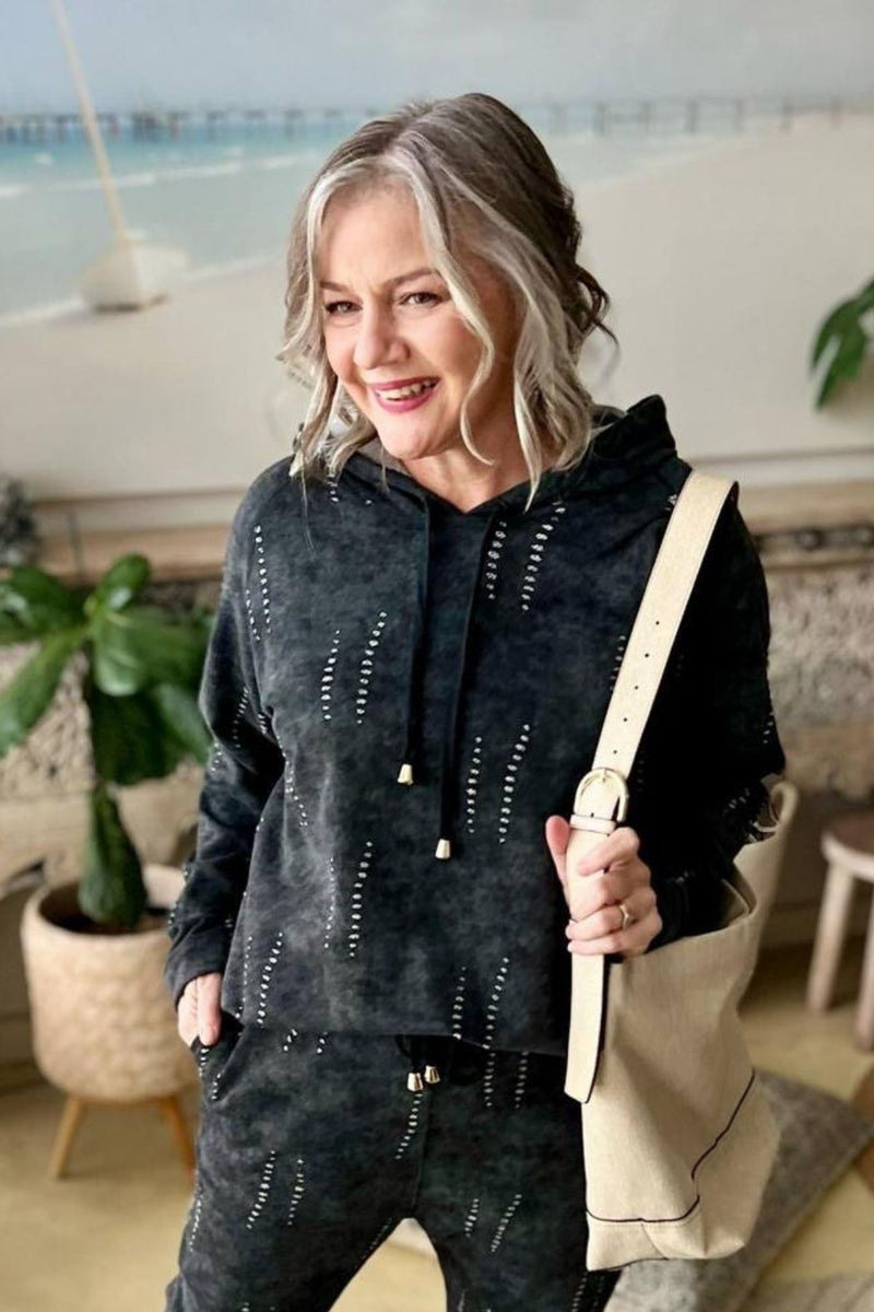 Grey Distressed Hoody