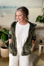 Sage Textured Zip Hoody S