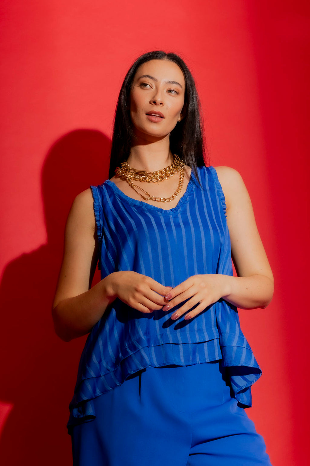 Cobalt Frill Cami
