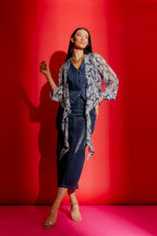 Soft Blue Tie Front Bolero Soft Blue