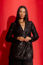 Black Sequin Blazer
