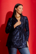 Navy Sequin Blazer