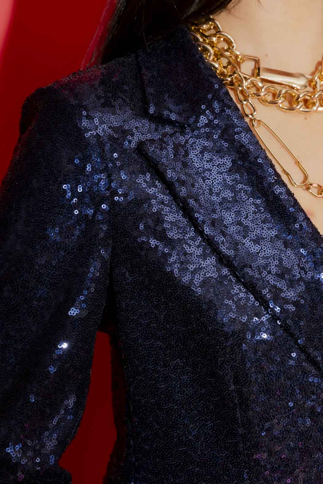 Navy Sequin Blazer