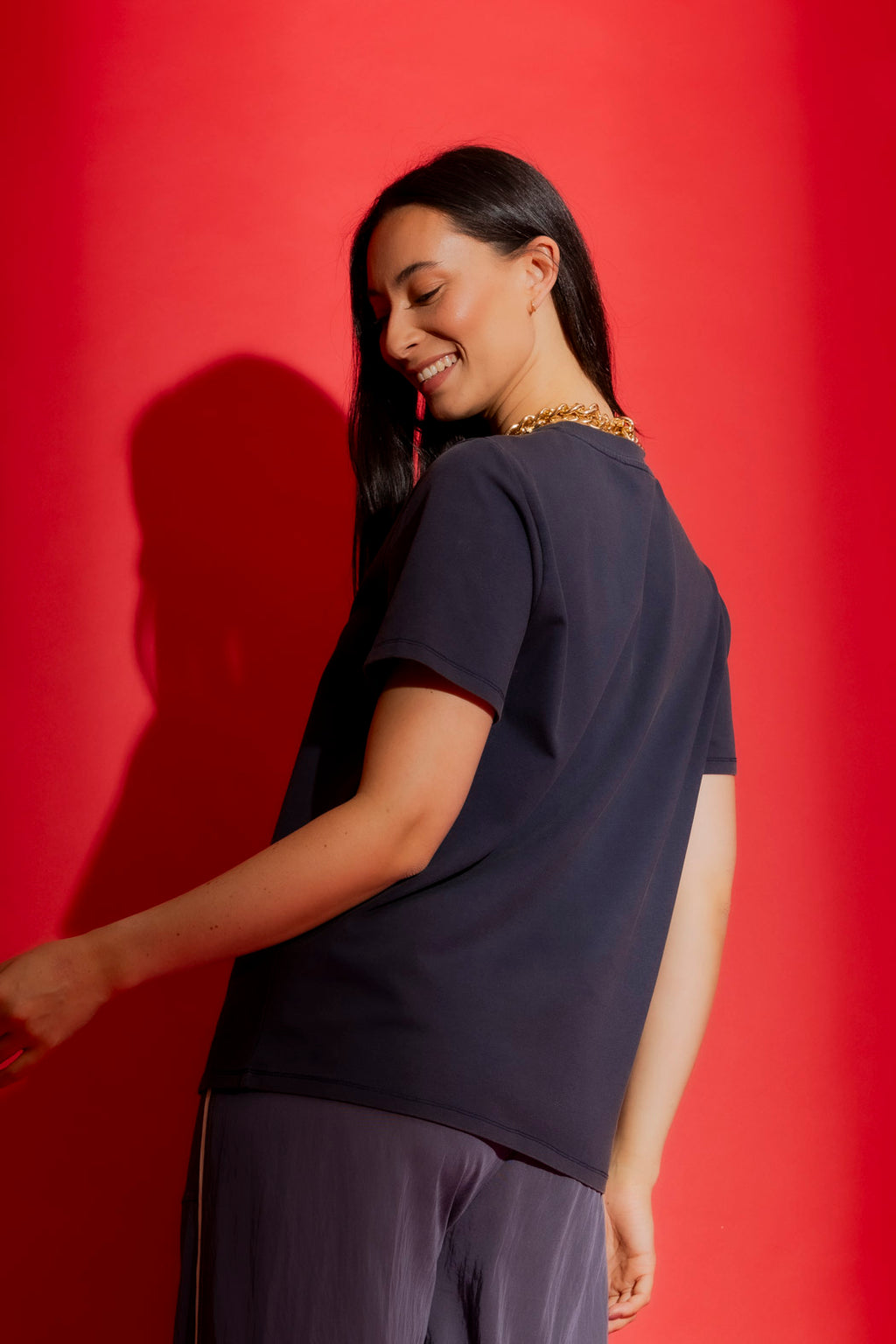 Navy Washed Love Tee