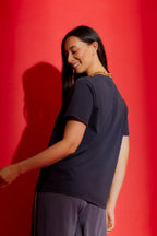 Navy Washed Love Tee