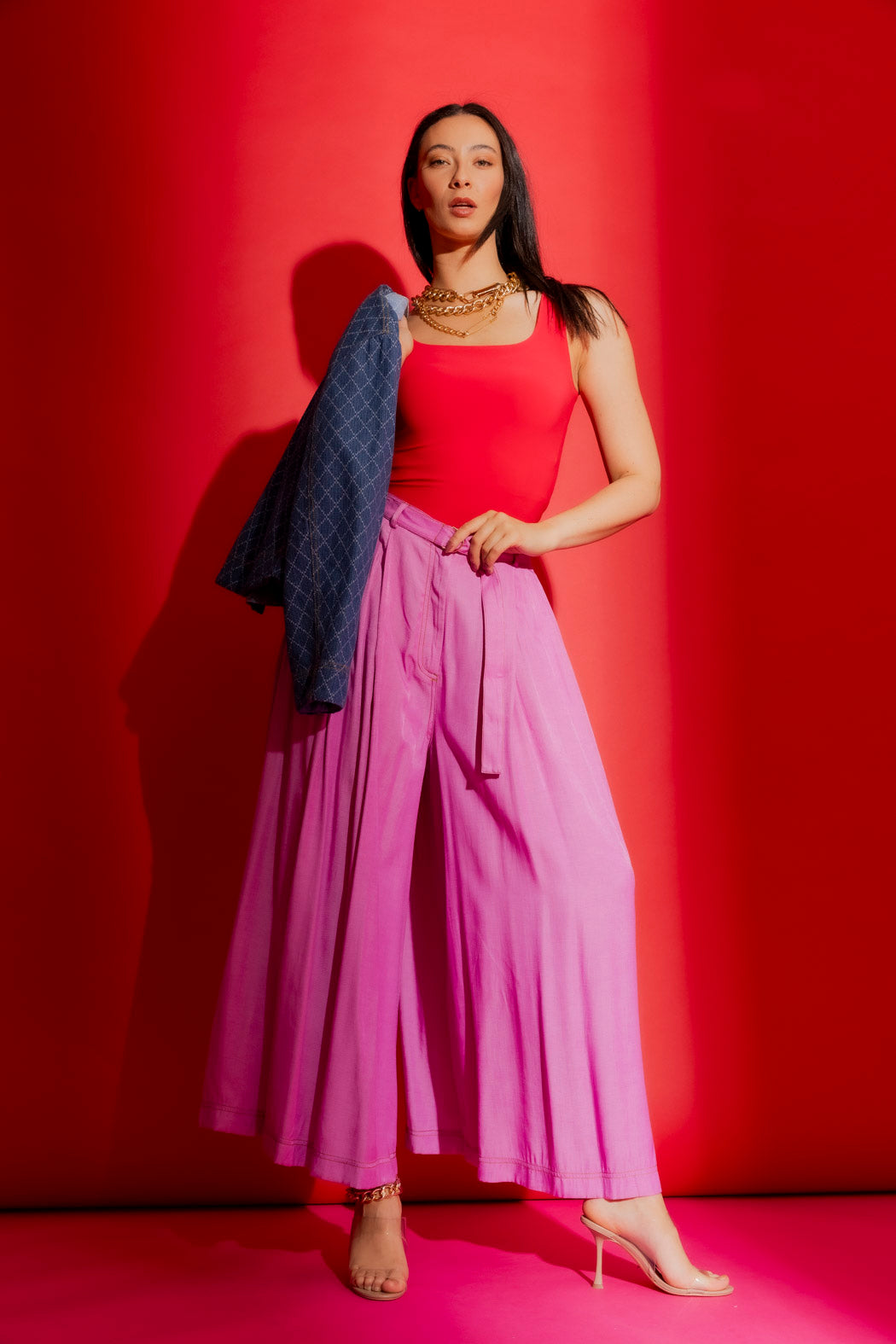 Rose Jersey Double Layer Cami