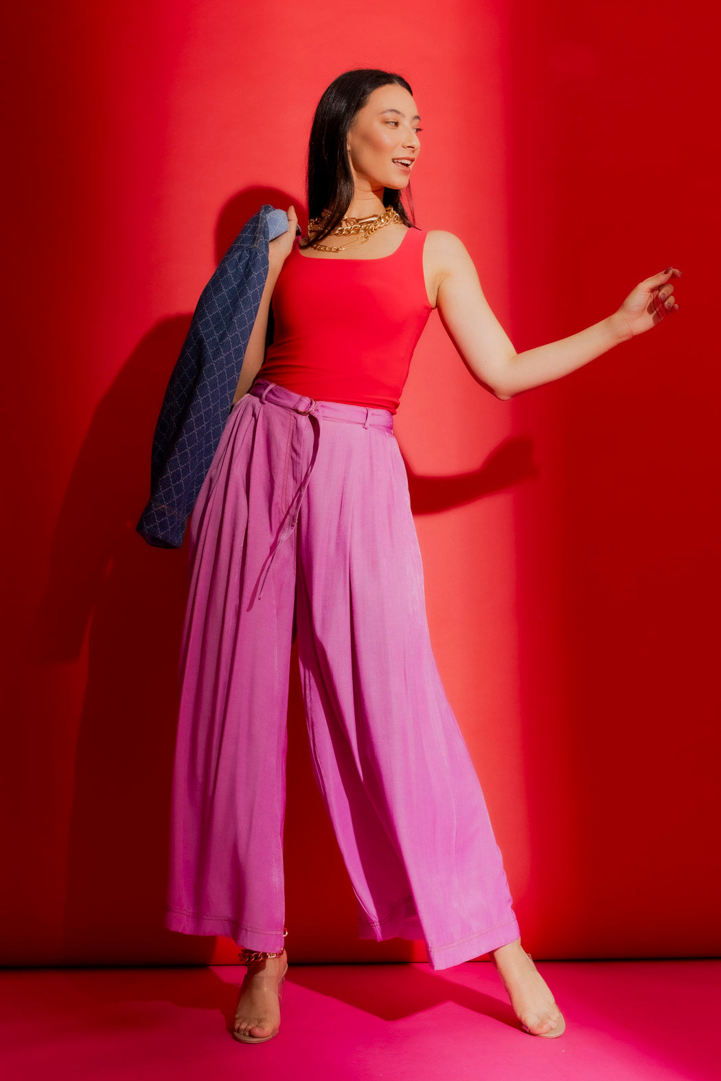 Rose Jersey Double Layer Cami