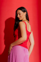 Rose Jersey Double Layer Cami