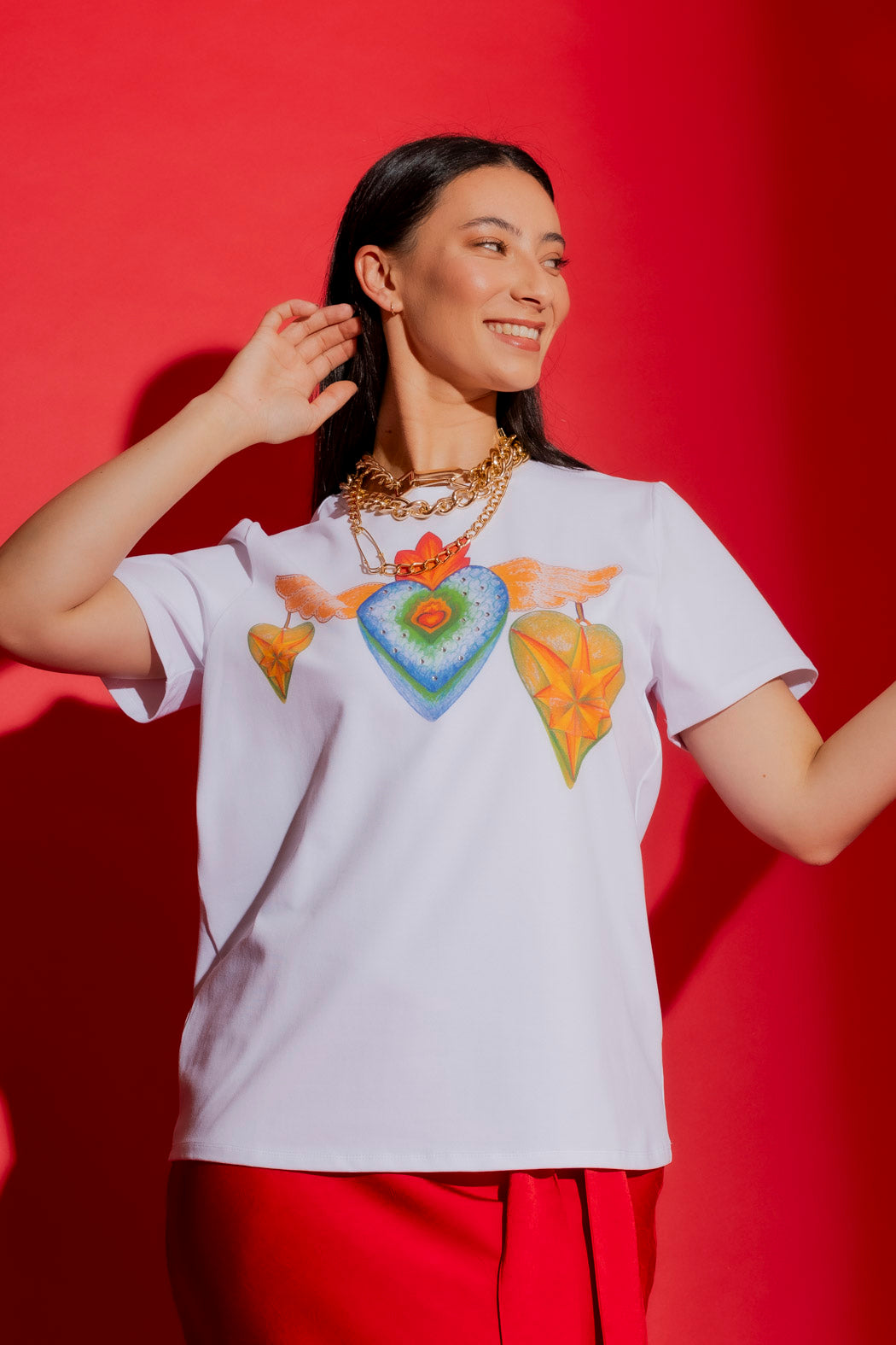 White Washed Heart Tee