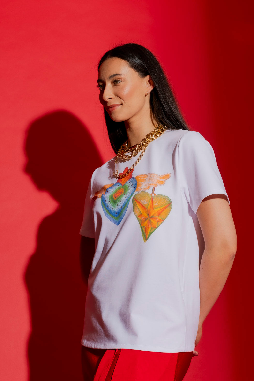 White Washed Heart Tee